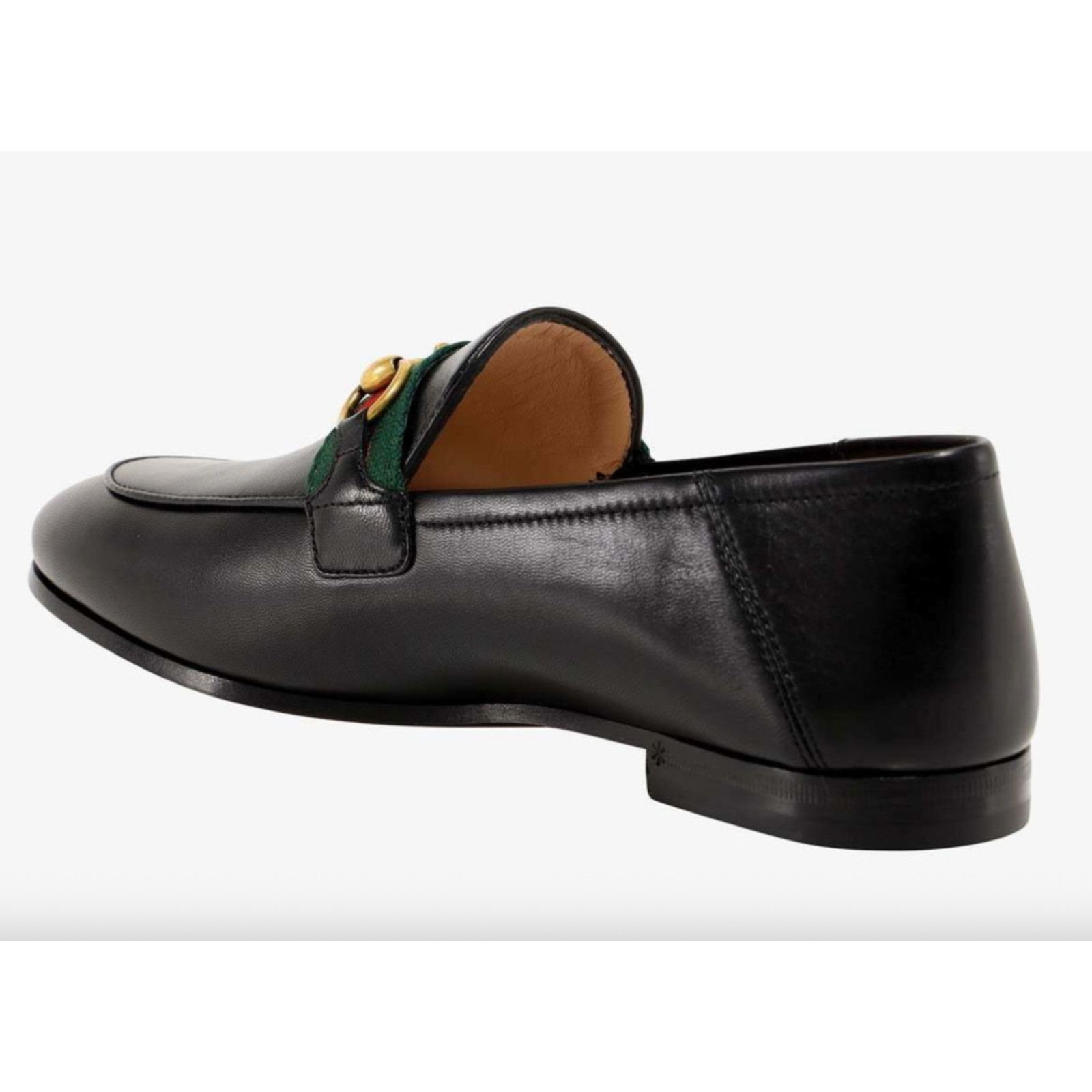 Gucci Black Leather Web Horsebit Slipper Flat Loafer 36.5 Size US 6.5 / IT 36.5 - 9 Thumbnail
