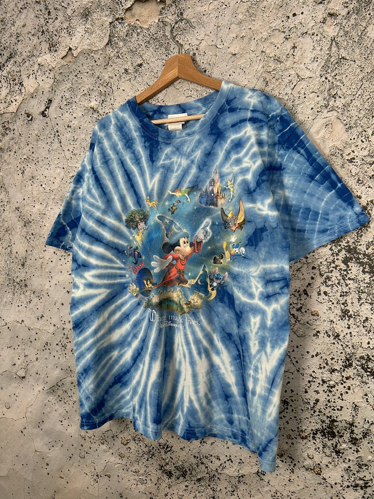 Disney Vintage Walt Disney World Mickey Mouse 90s Tie Dye Size US L / EU 52-54 / 3 - 2 Thumbnail