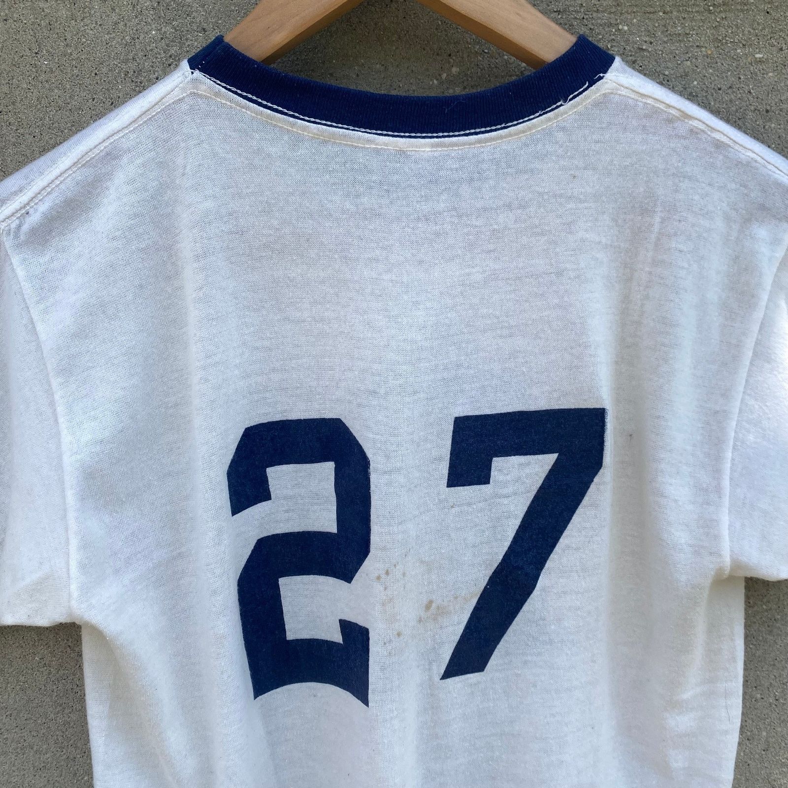 Vintage Vintage Soccer Ringer T Shirt 80s Back Mountain Jersey Size US S / EU 44-46 / 1 - 4 Thumbnail