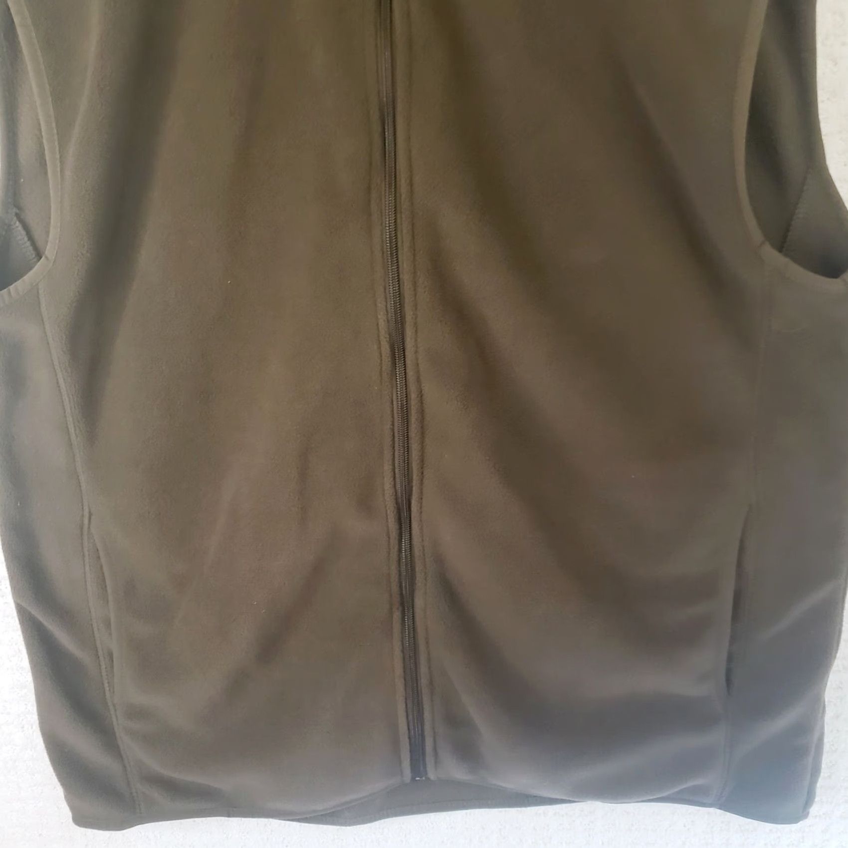 Vintage St. John's Bay Vest Mens XL Outerwear Brown/Green Fleece Full Zip Outdoor Solid Jacket/Coat Size US XL / EU 56 / 4 - 2 Thumbnail