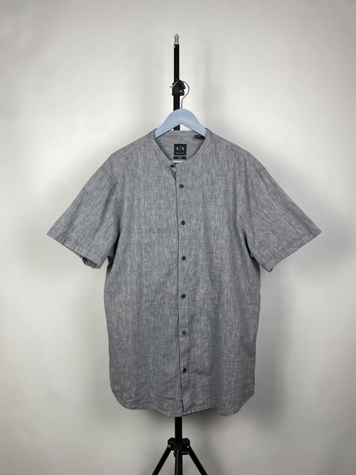 Armani × Vintage Avant Garde Armani Exchange luxury Y2K vintage short shirt Size US XL / EU 56 / 4 - 1 Thumbnail