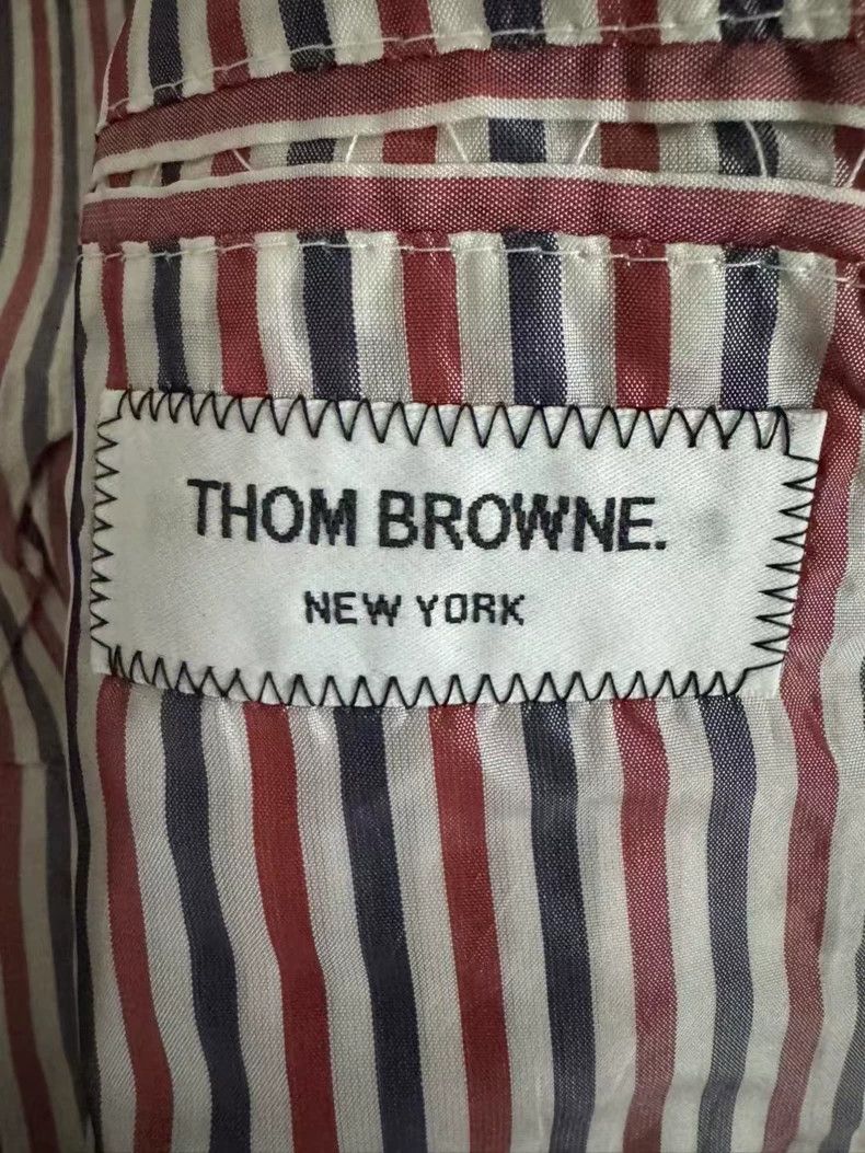 Thom Browne Thom Browne size2 White four-bar leather jacket Size US M / EU 48-50 / 2 - 4 Thumbnail