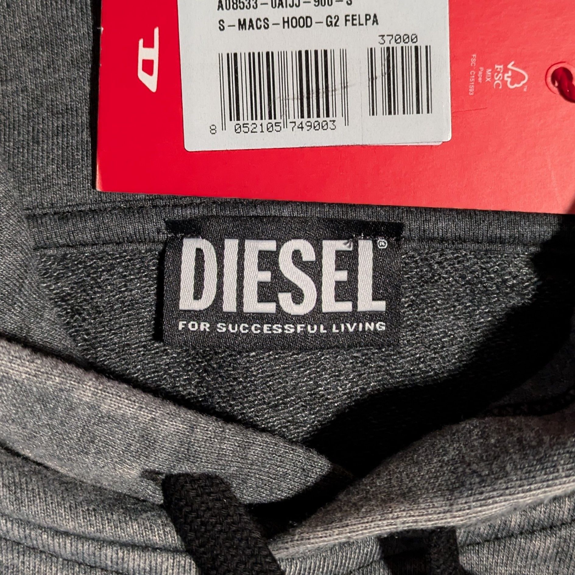Diesel S-MACS-HOOD-G2 Size US S / EU 44-46 / 1 - 4 Thumbnail