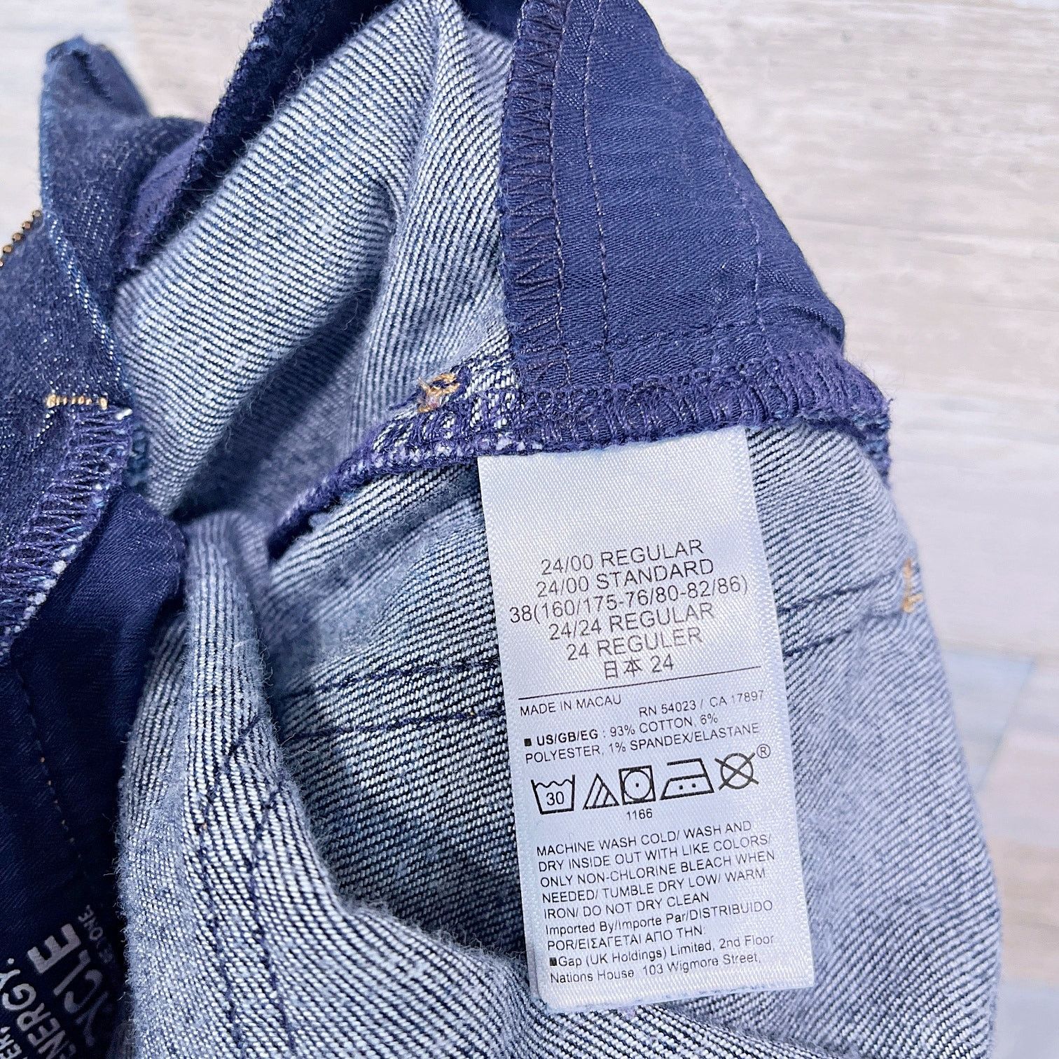 Gap GAP High Rise Vintage Slim Jean Dark Indigo Rinse Stretch 24 Size 24" / US 00 / IT 34 - 7 Thumbnail