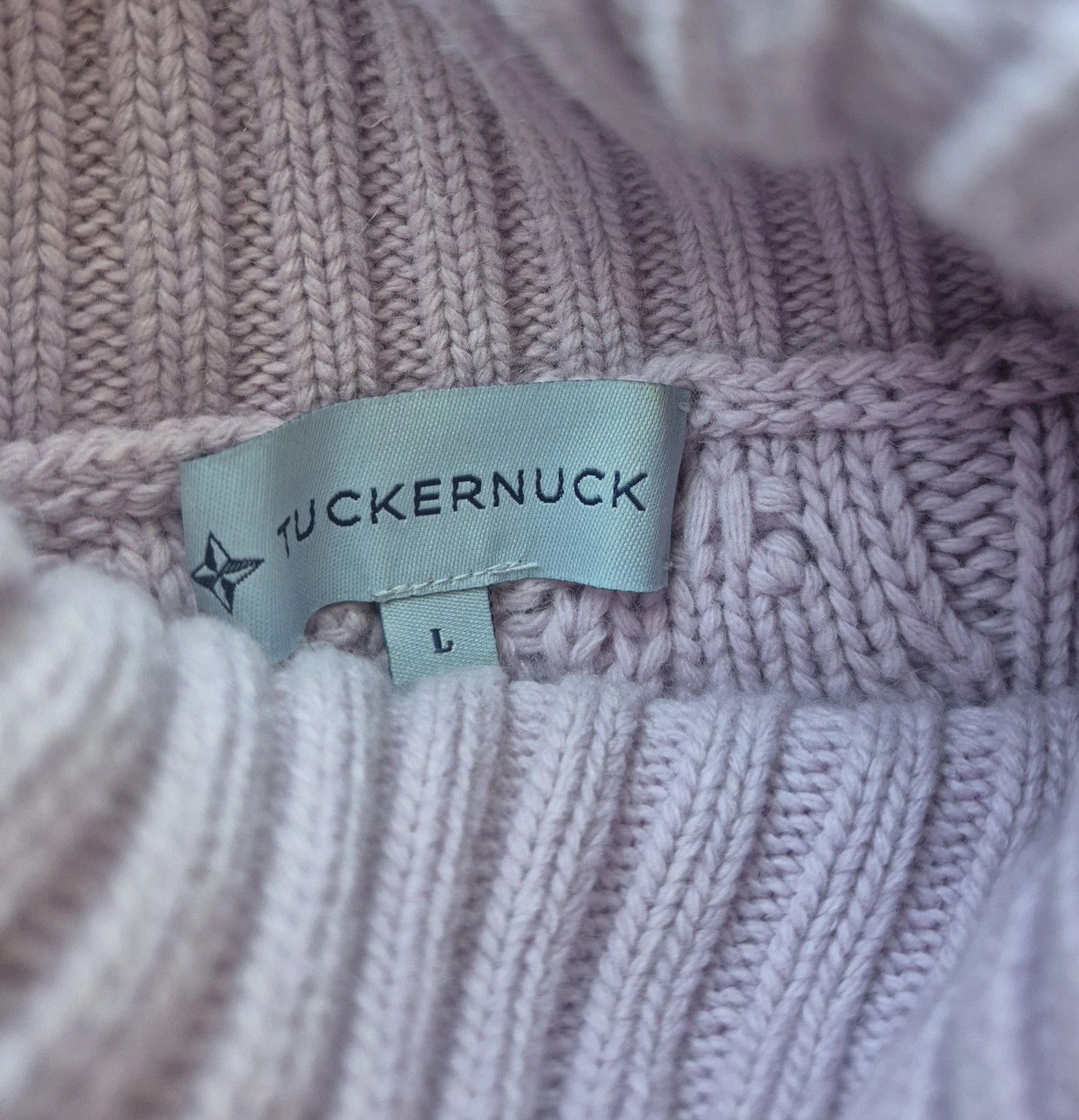 Other Tuckernuck Turtleneck Sweater Lilac Cable Knit Wool Blend Size L / US 10 / IT 46 - 4 Thumbnail