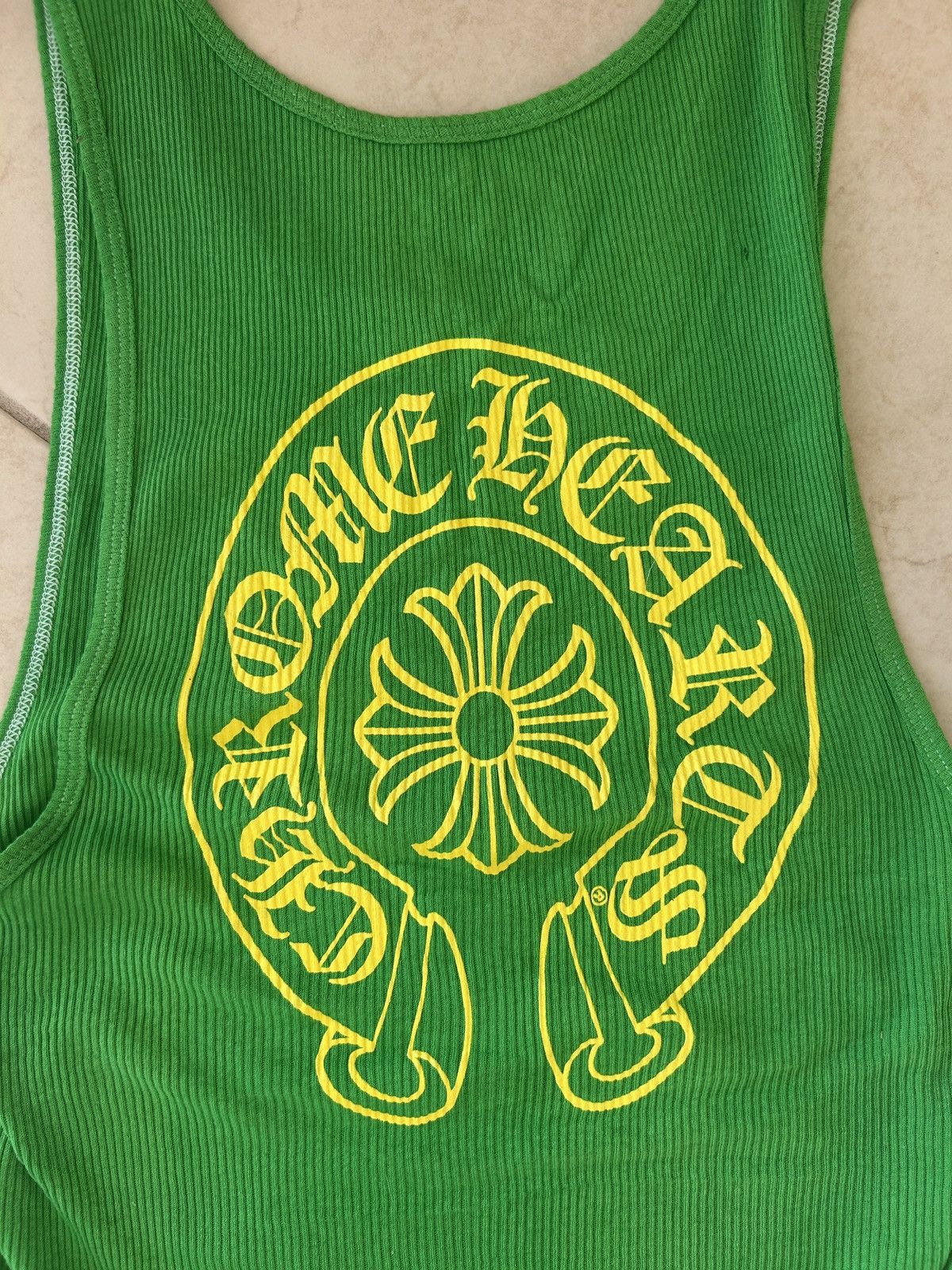 Chrome Hearts Chrome Hearts Green/Yellow Horseshoe Tank Top Size US M / EU 48-50 / 2 - 6 Thumbnail