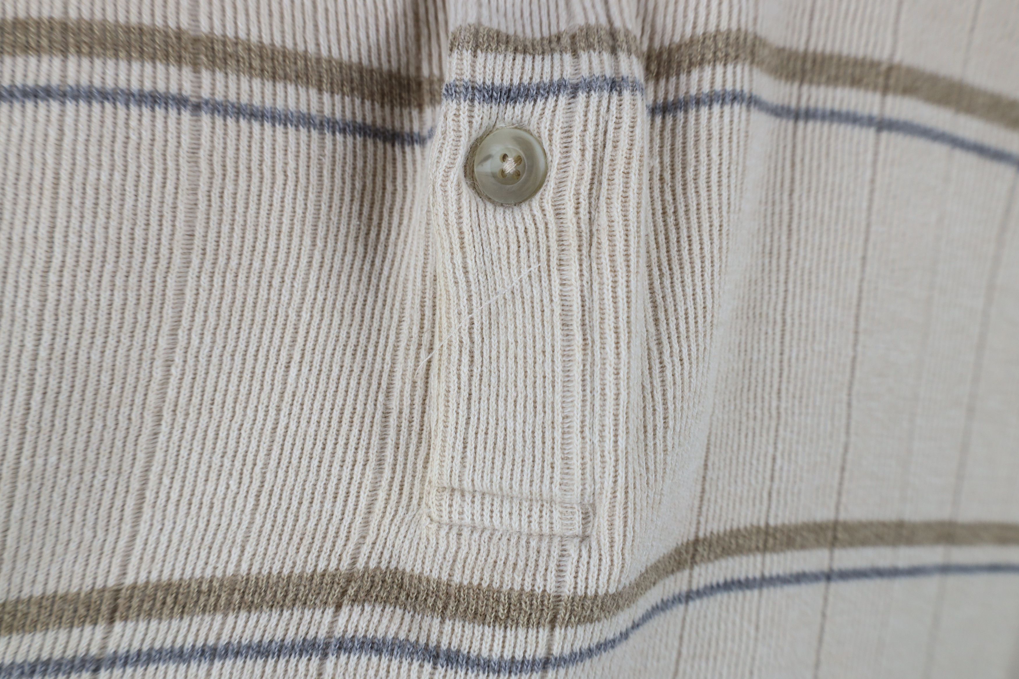 Vintage Vintage 90s Streetwear Heavy Ribbed Long Sleeve Polo Shirt Size US XL / EU 56 / 4 - 5 Thumbnail
