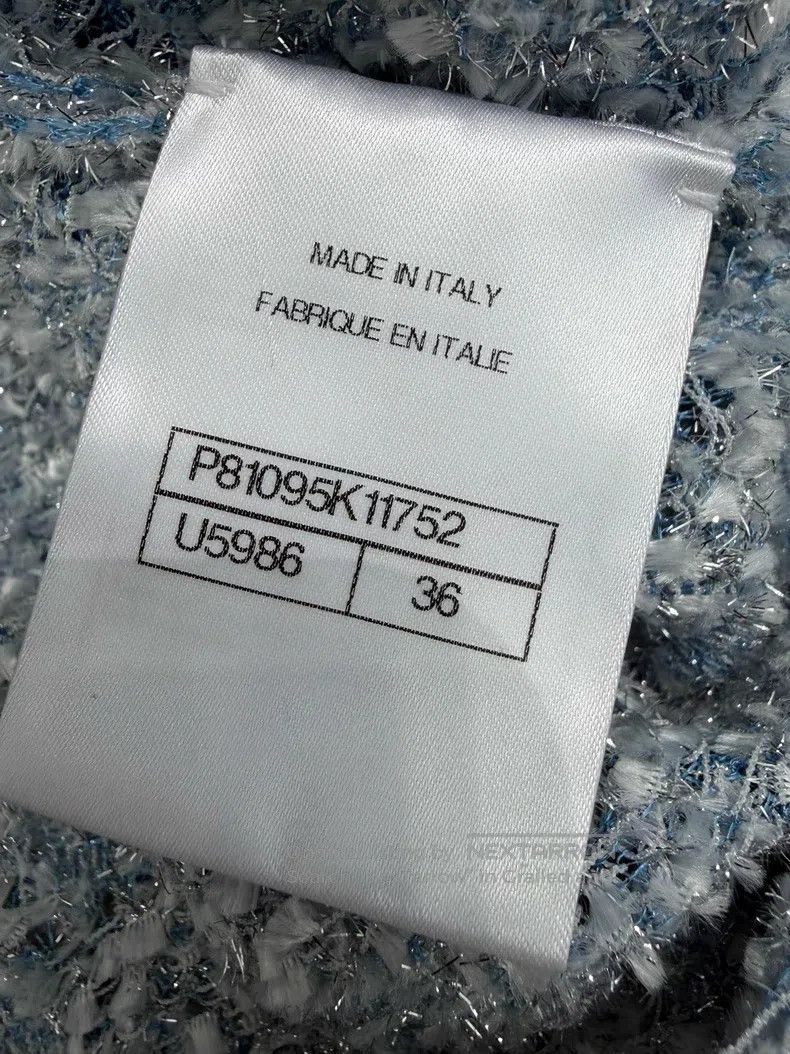 Chanel Chanel Thin glitter blue knitted cardigan coat Size XS / US 0-2 / IT 36-38 - 5 Thumbnail