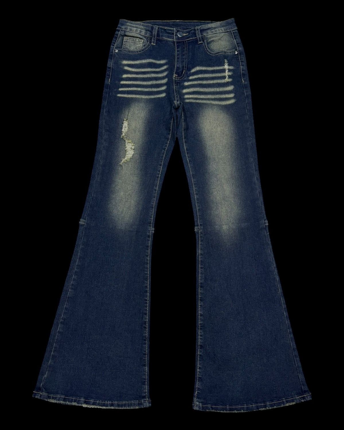 If Six Was Nine × Japanese Brand 💥Flare💥Vintage 90s Style Japanese Denim Jeans Size US 26 / EU 42 - 5 Thumbnail