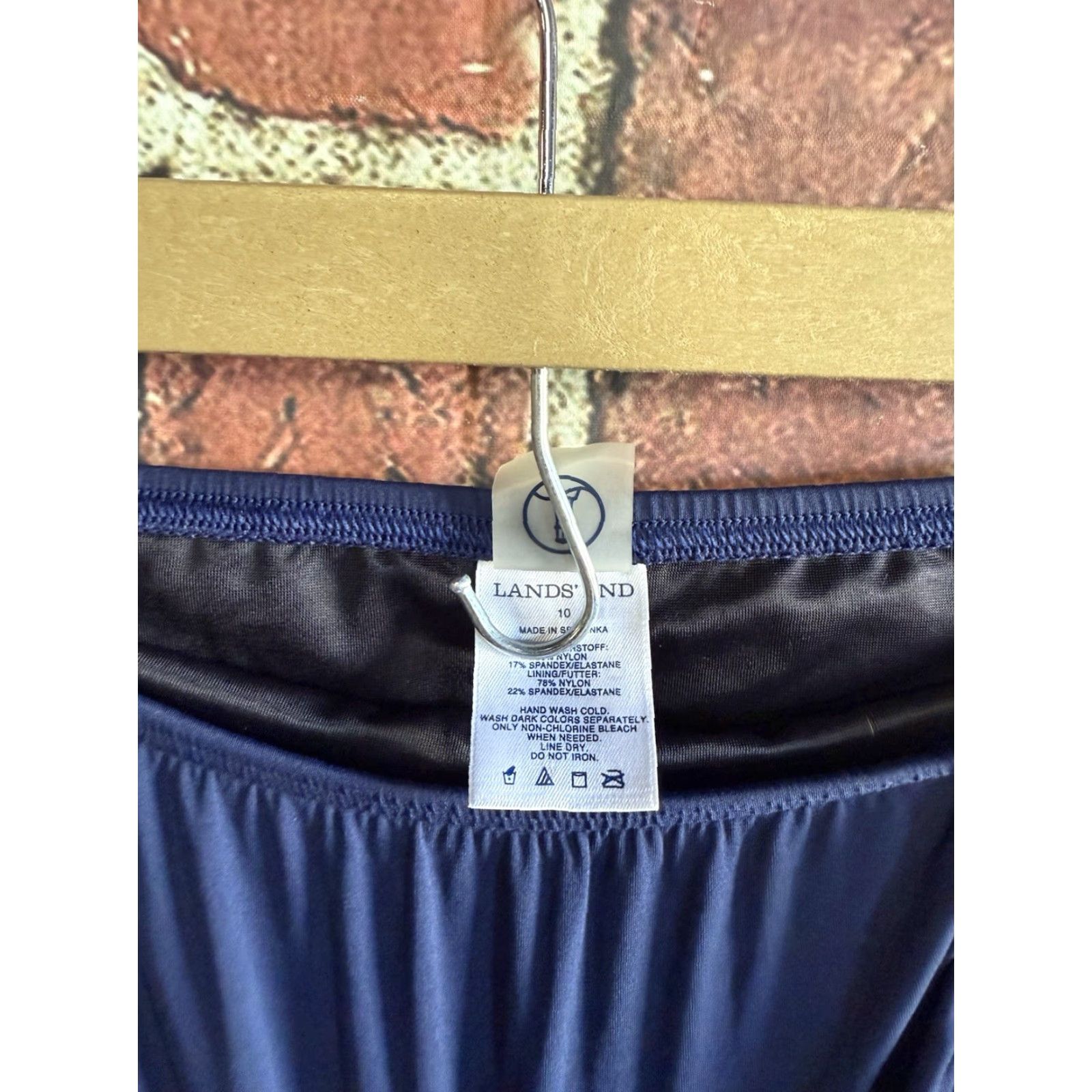Lands' End VINTAGE Lands' End Womens Blue Swim Shorts w/ Lining Size 10 Size 32" / US 10 / IT 46 - 3 Thumbnail