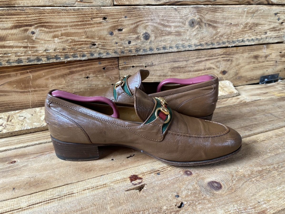 Gucci Gucci horsebit bixton 3 stripe leather loafers sz uk 7.5 Size US 8.5 / EU 41-42 - 16 Thumbnail