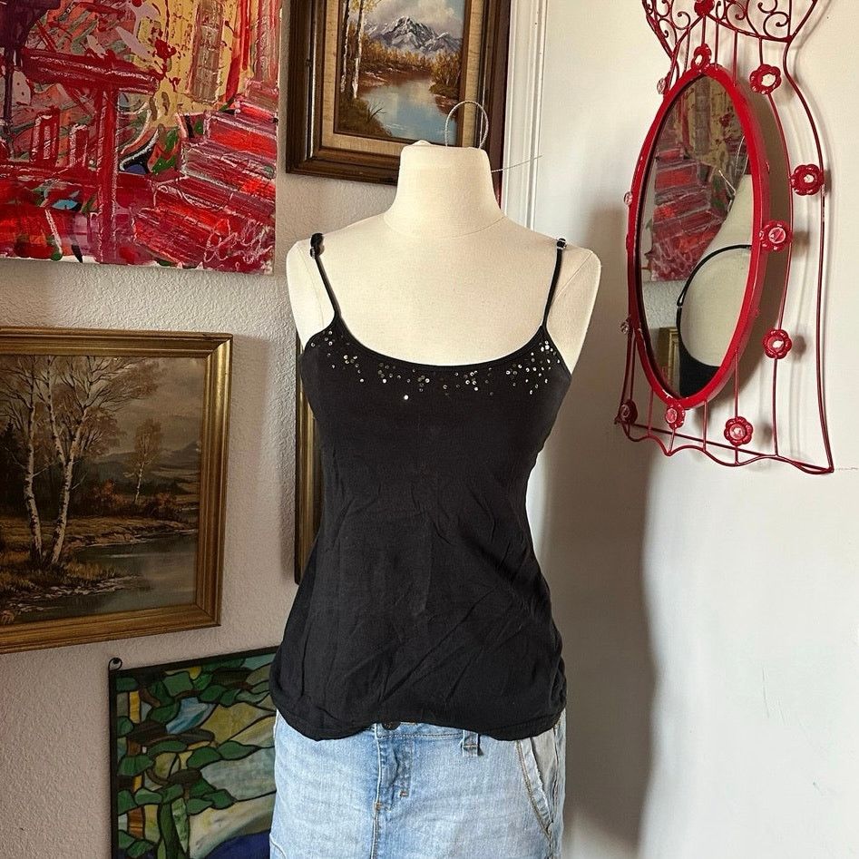 Other self esteem black sequin tank top Size S / US 4 / IT 40 - 1 Thumbnail