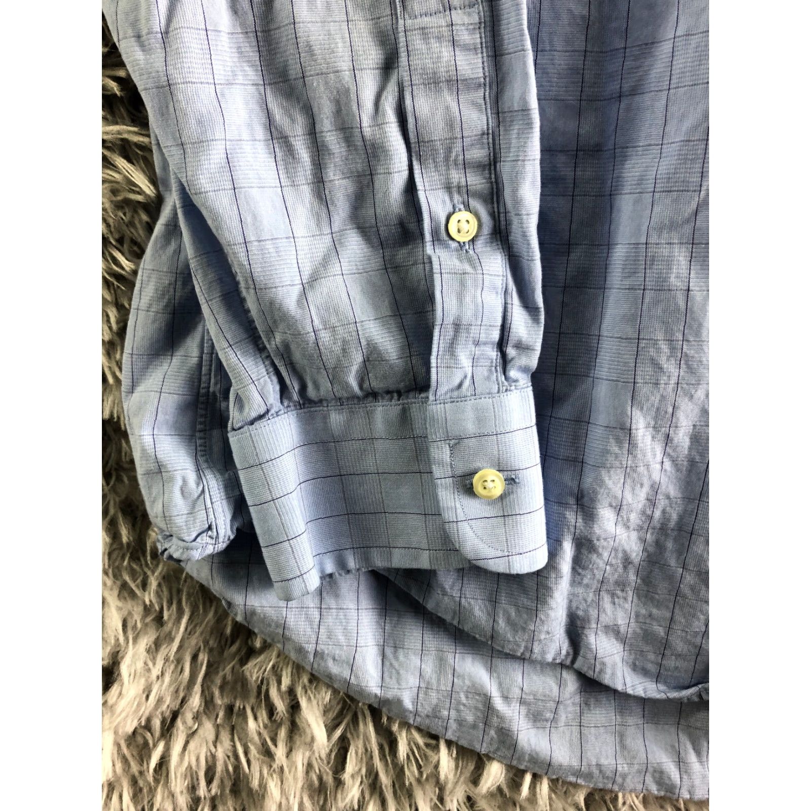 Jos. A. Bank Jos. A. Bank Shirt 16.5 34 Mens Blue Long Sleeve Button-Up Spread Collar Shirt Size US XL / EU 56 / 4 - 2 Thumbnail
