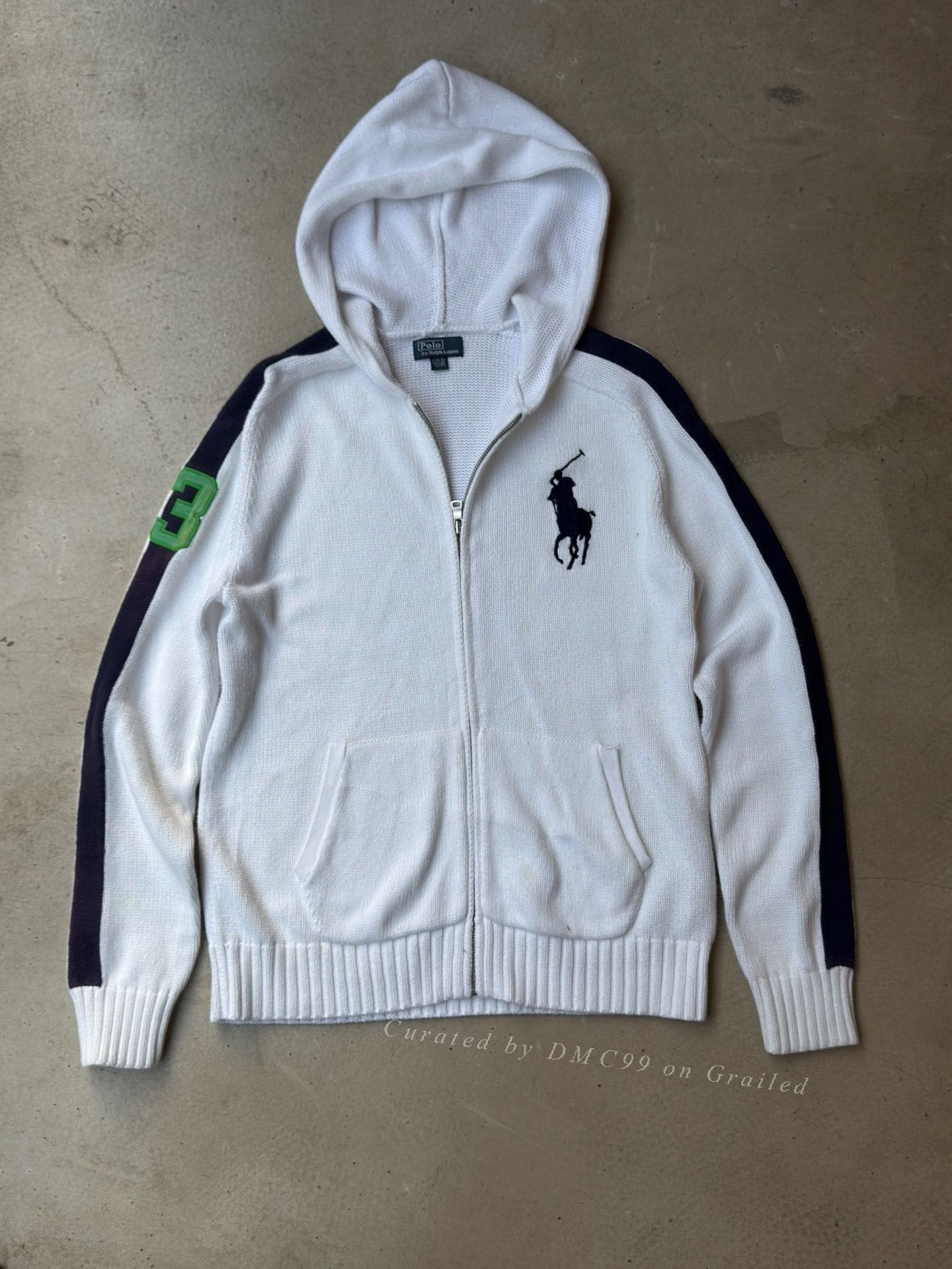 Vintage Vintage Ralph Lauren Hooded Knit Sweater Size US M / EU 48-50 / 2 - 1 Thumbnail