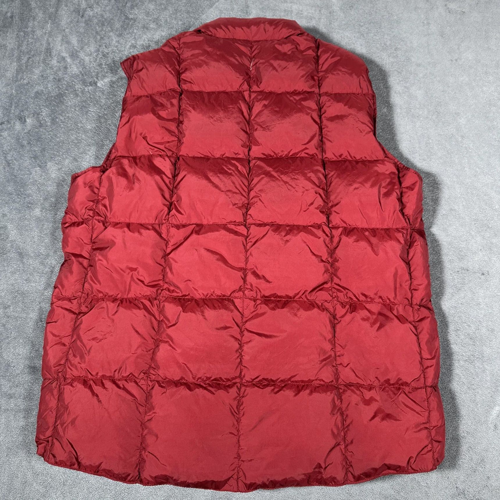 Vintage LL Bean Down Puffer Vest Mens LT Red Snap-Front Fleece-Lined Pockets Quilted Nylon Insulated Outdoor Mens Size US L / EU 52-54 / 3 - 7 Thumbnail