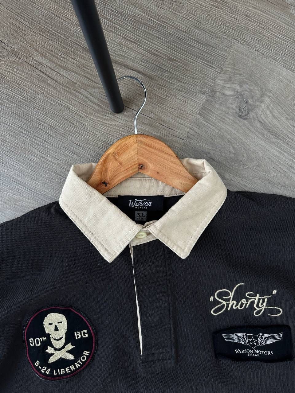 Japanese Brand × Vintage Vintage Military-Inspired Polo Shirt Shorty Patch Design Size US M / EU 48-50 / 2 - 7 Thumbnail