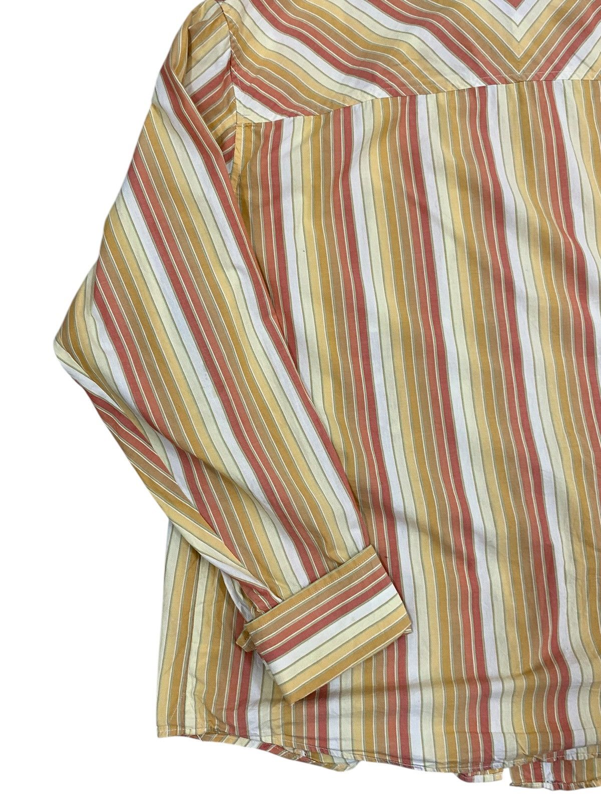 Marithe + Francois Girbaud Vintage Marithé François Girbaud Striped Shirt- Embroidered Size US XL / EU 56 / 4 - 5 Thumbnail