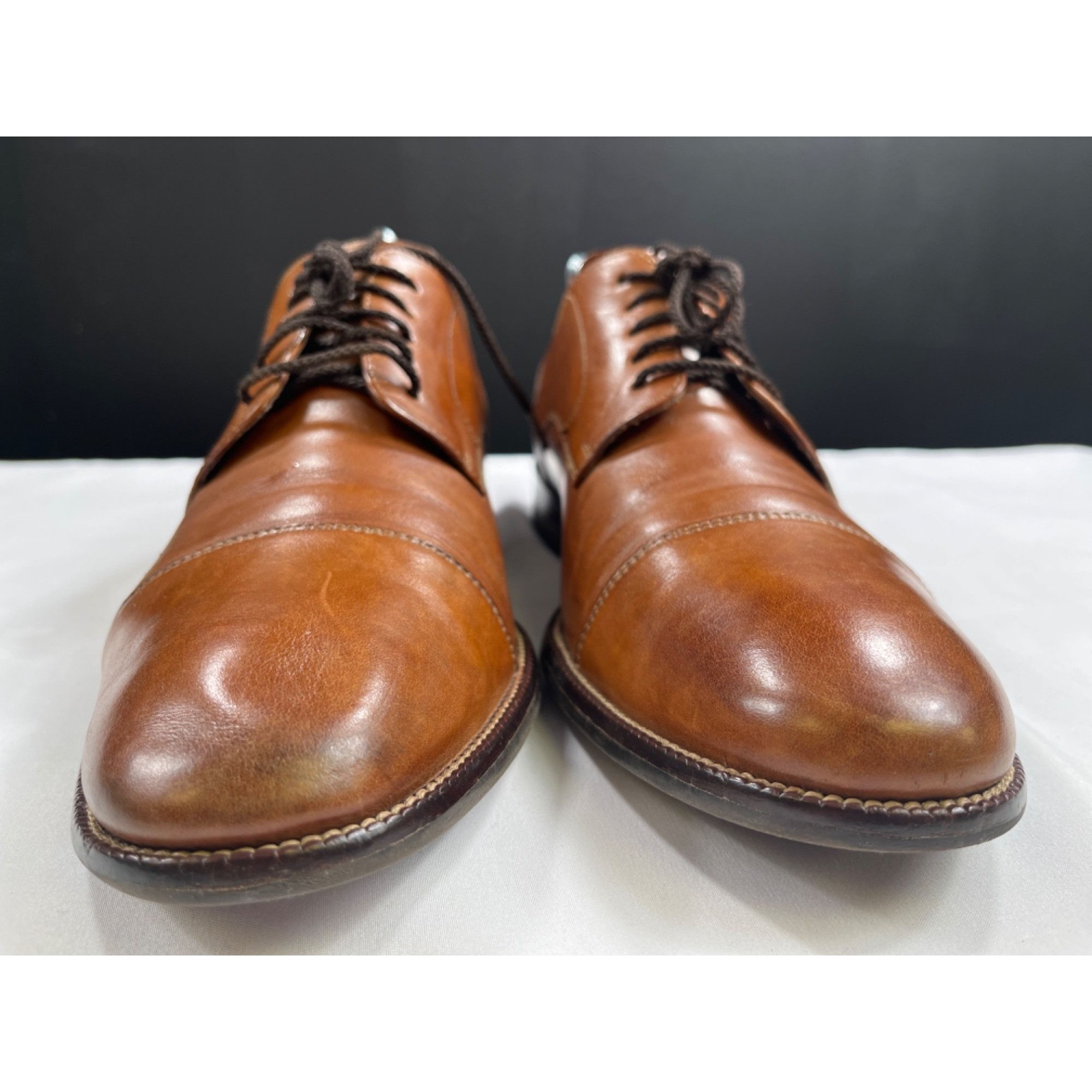 Cole Haan Cole Haan SKU 7679 Mens Brown Leather Dress Shoes Size 9.5 Size US 9.5 / EU 42-43 - 4 Thumbnail