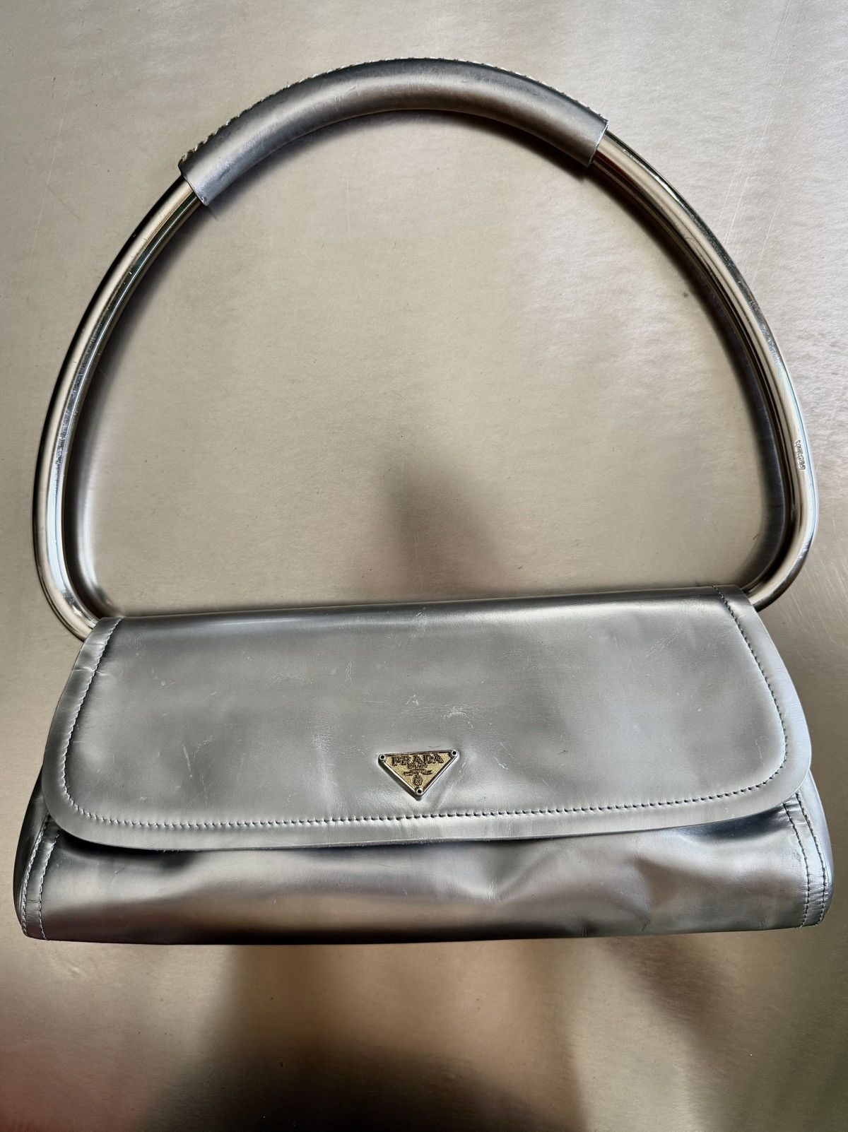 Prada Archive Prada - Miuccia - SS2003 - Silver Metal Swing Bag Size ONE SIZE - 21 Thumbnail