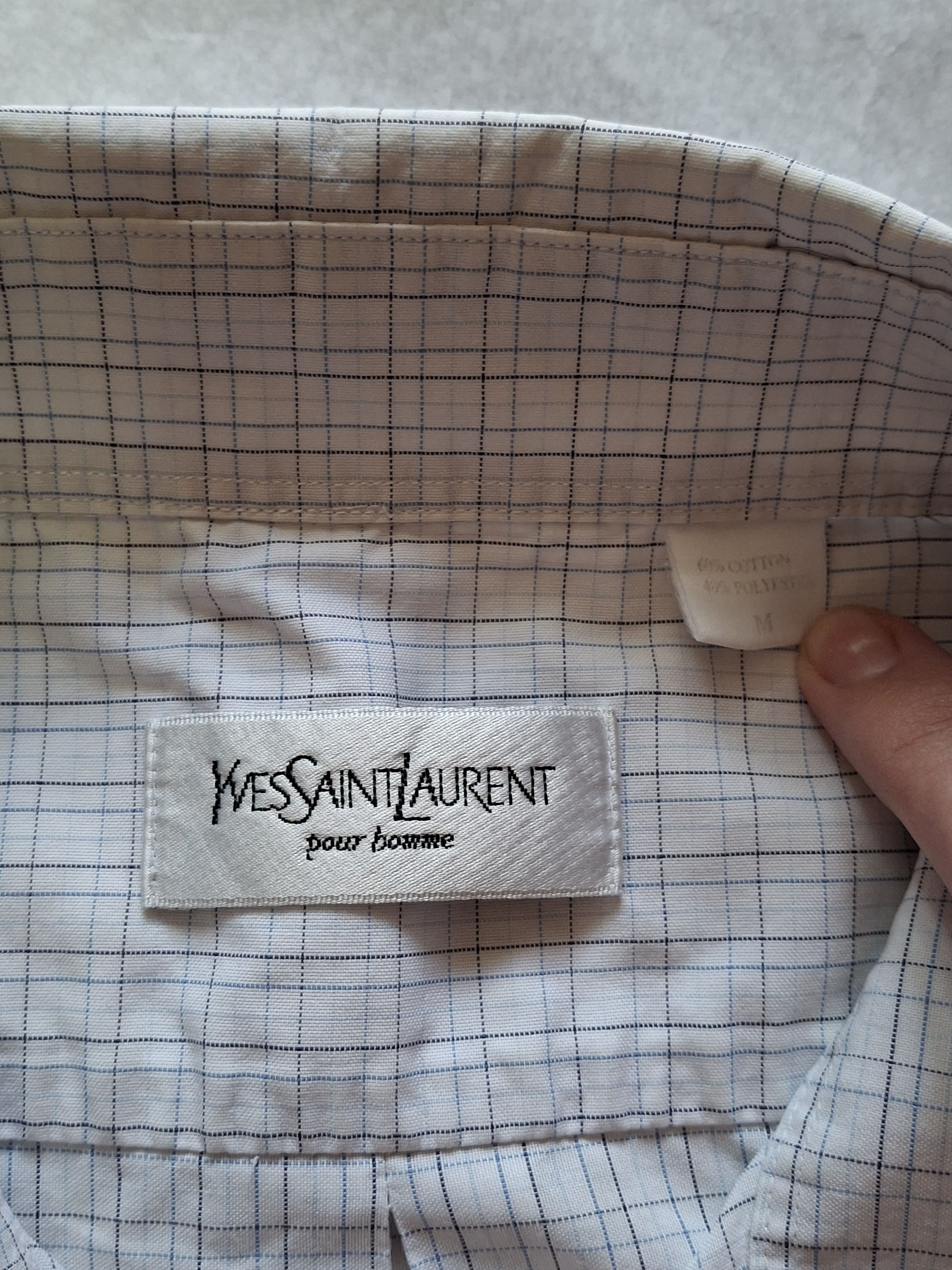 Vintage × Yves Saint Laurent Yves Saint Laurent YSL Vintage Button Up Shirt 90s Checked Size US M / EU 48-50 / 2 - 5 Thumbnail