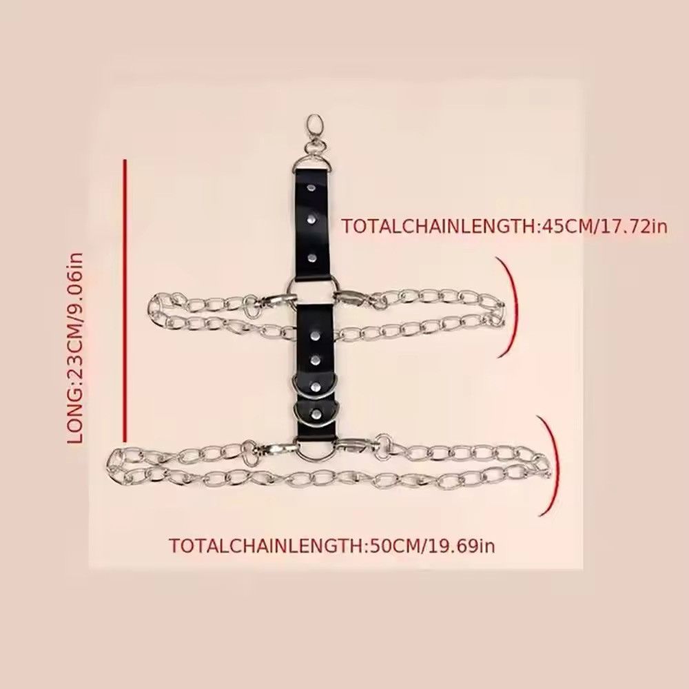Jewelry Gothic Chain Leather Thigh Harness Accessories Size ONE SIZE - 8 Thumbnail