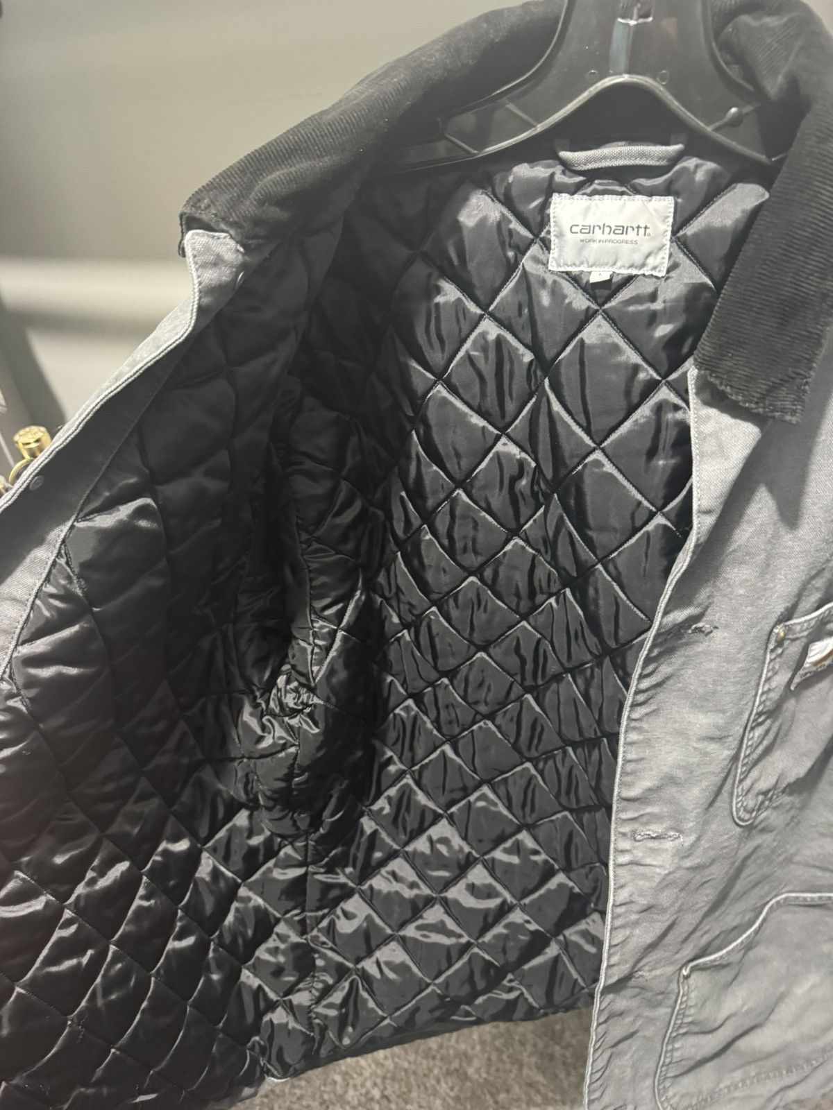 Carhartt Carhartt WIP OG Quilted Chore Coat Graphite Black L Size US L / EU 52-54 / 3 - 3 Thumbnail