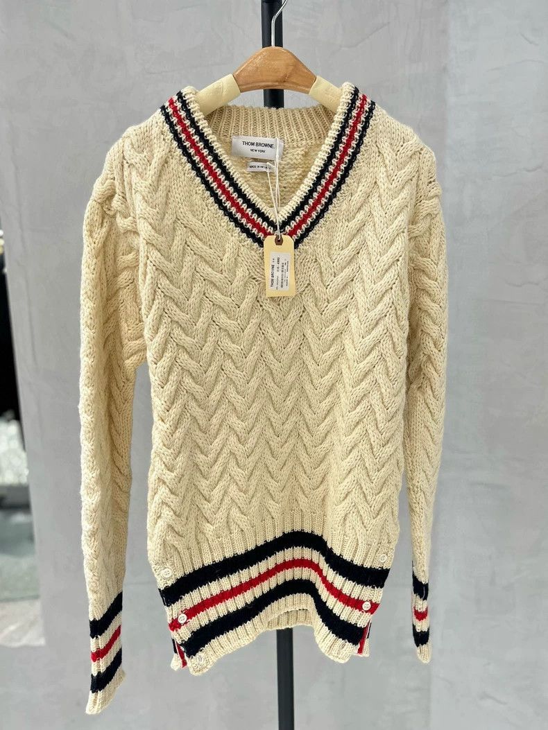Thom Browne Thom Browne size1 Naval windproof wool knit jacket Size US S / EU 44-46 / 1 - 1 Thumbnail