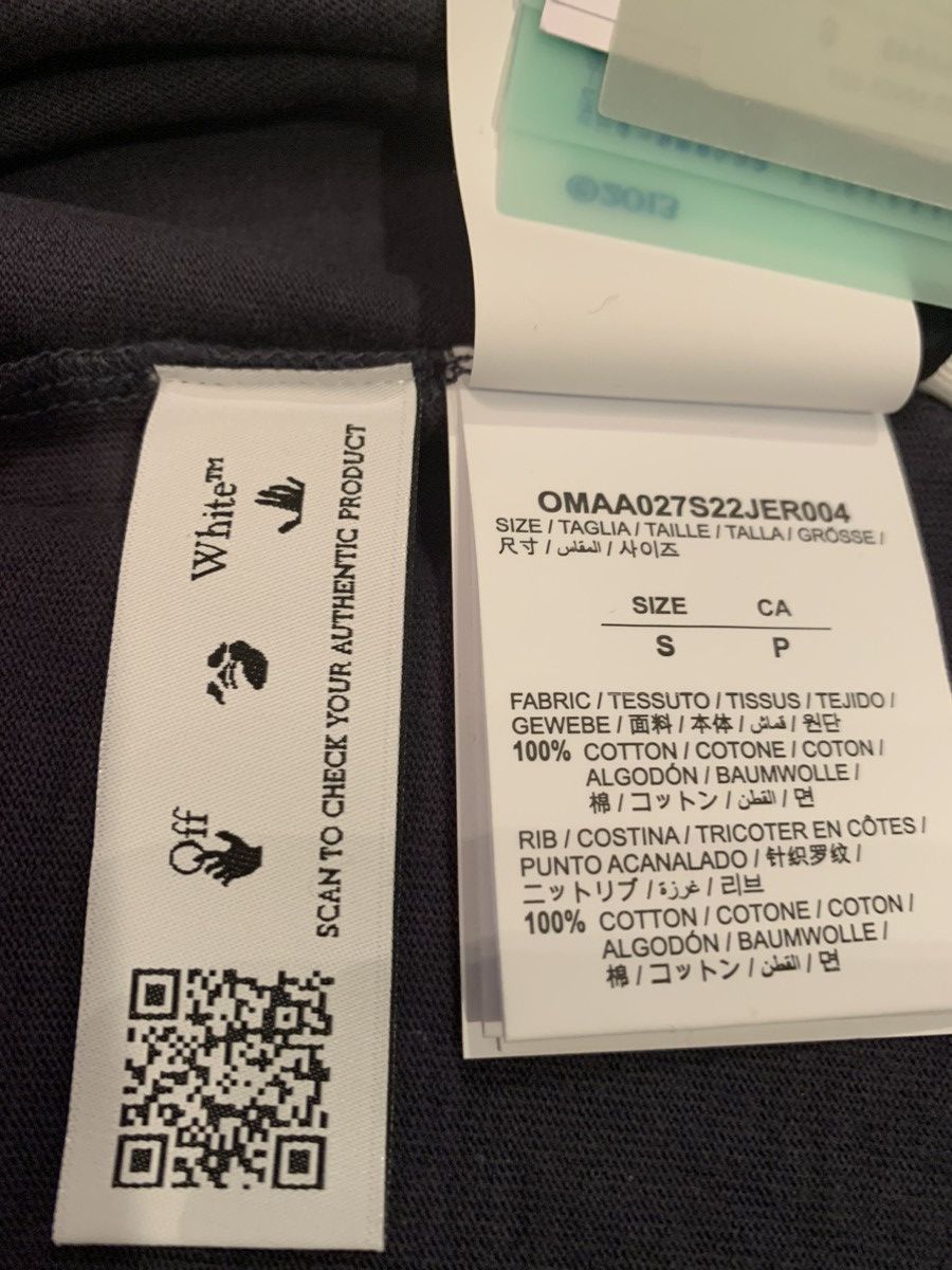 Off-White Off-White Two-Tone Striped Motif T-Shirt S Size US S / EU 44-46 / 1 - 9 Thumbnail