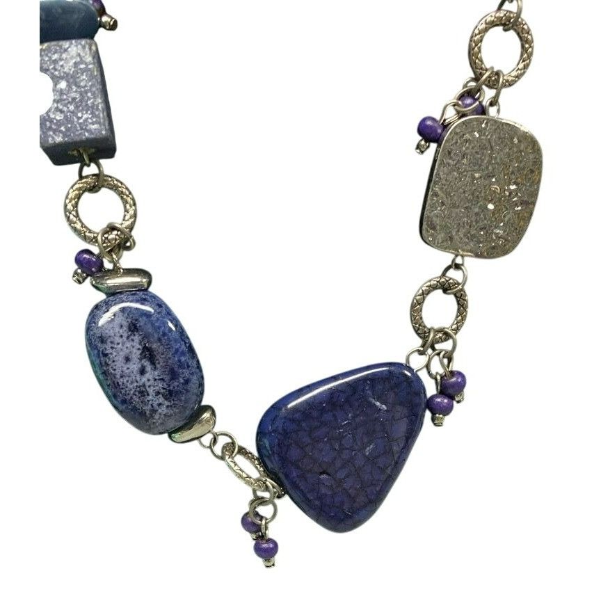 Other Handcrafted Vintage Blue Beaded Necklace With Unique Shapes Size ONE SIZE - 3 Thumbnail