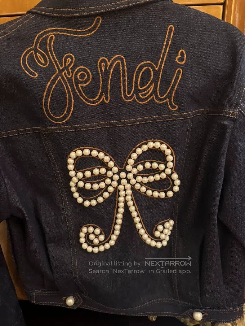 Fendi Fendi Denim Pearl Jacket Size XXS / US 00 / IT 34 - 4 Thumbnail