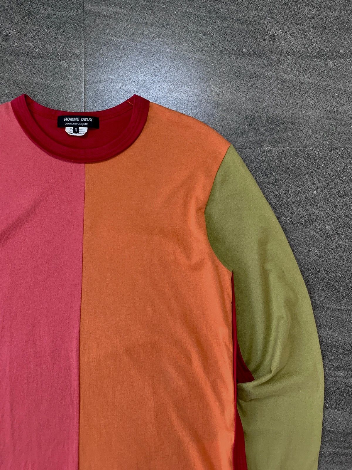 Comme des Garcons Homme Deux Color Block Longsleeve tee Size US M / EU 48-50 / 2 - 2 Thumbnail