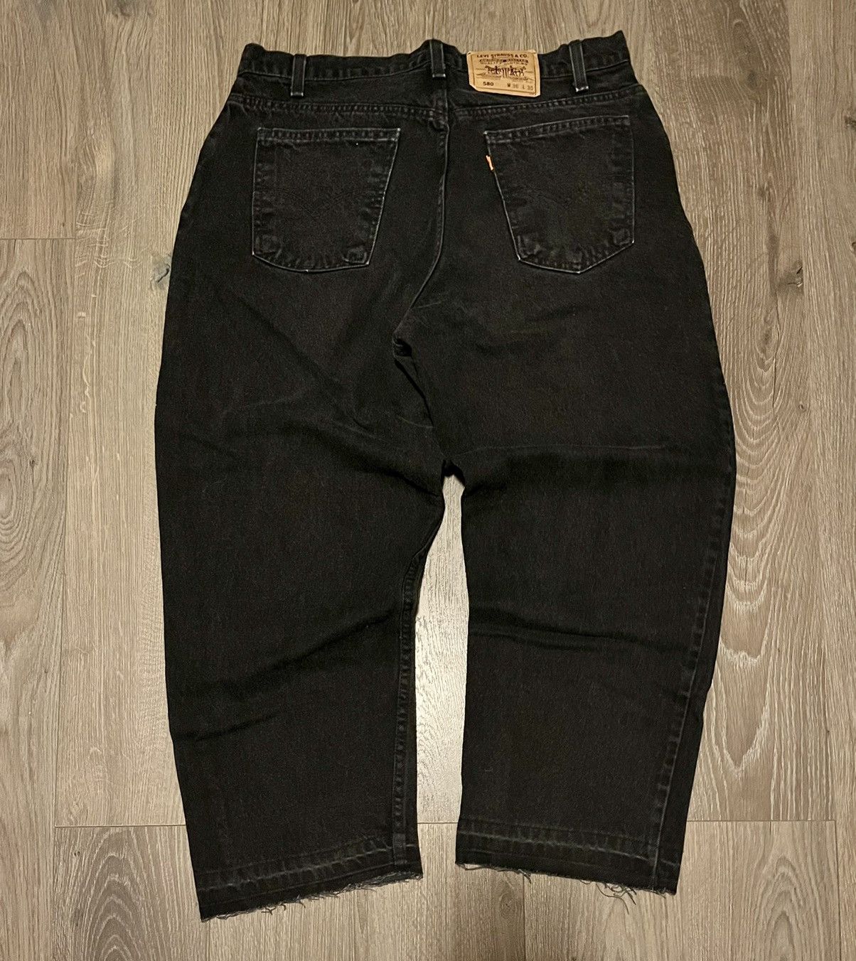 Levi's × Vintage Vintage Black Levi’s 580 Orange Tab Jeans Size US 36 / EU 52 - 1 Thumbnail