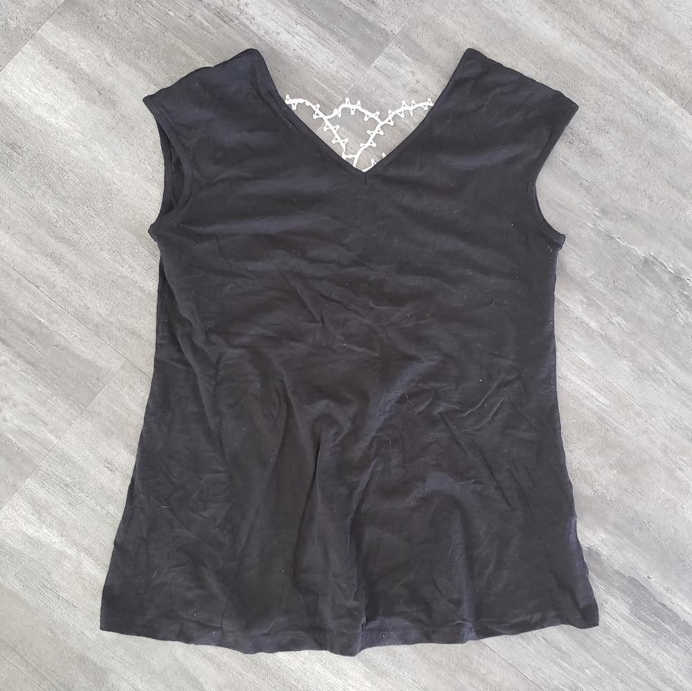 Designer Black White Embroidered YC Tank Size M / US 6-8 / IT 42-44 - 2 Thumbnail