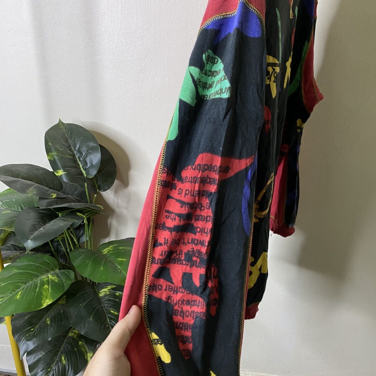 Kansai Yamamoto Vintage 90s Kansai Man Abstract Art Distressed LS T Shirt Size US L / EU 52-54 / 3 - 14 Thumbnail