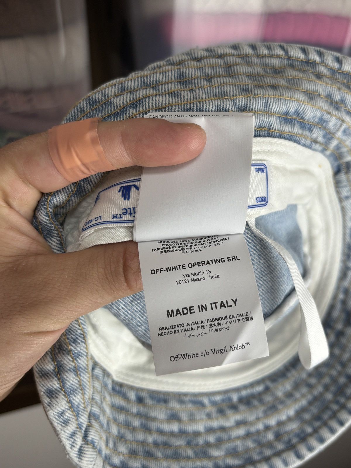 Off-White Off-White Blue Denim Bucket Hat Size ONE SIZE - 10 Thumbnail