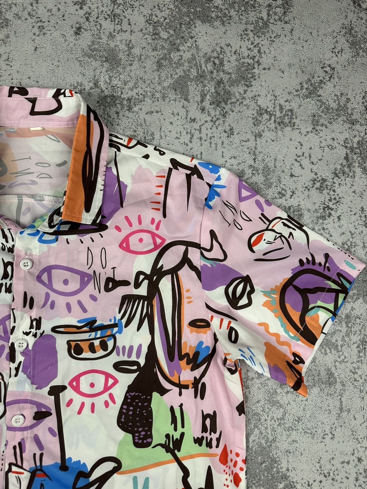 Japanese Brand Abstract Graffiti Art Shirt Vibrant Expressionism Aesthetic Size US M / EU 48-50 / 2 - 4 Thumbnail