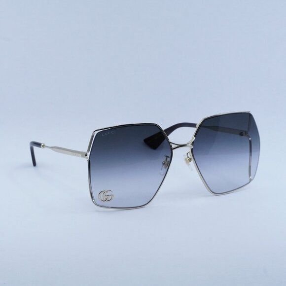 Gucci Gucci GG0817S 006 Sunglasses Gold Geometric Frame, Grey Size ONE SIZE - 9 Thumbnail