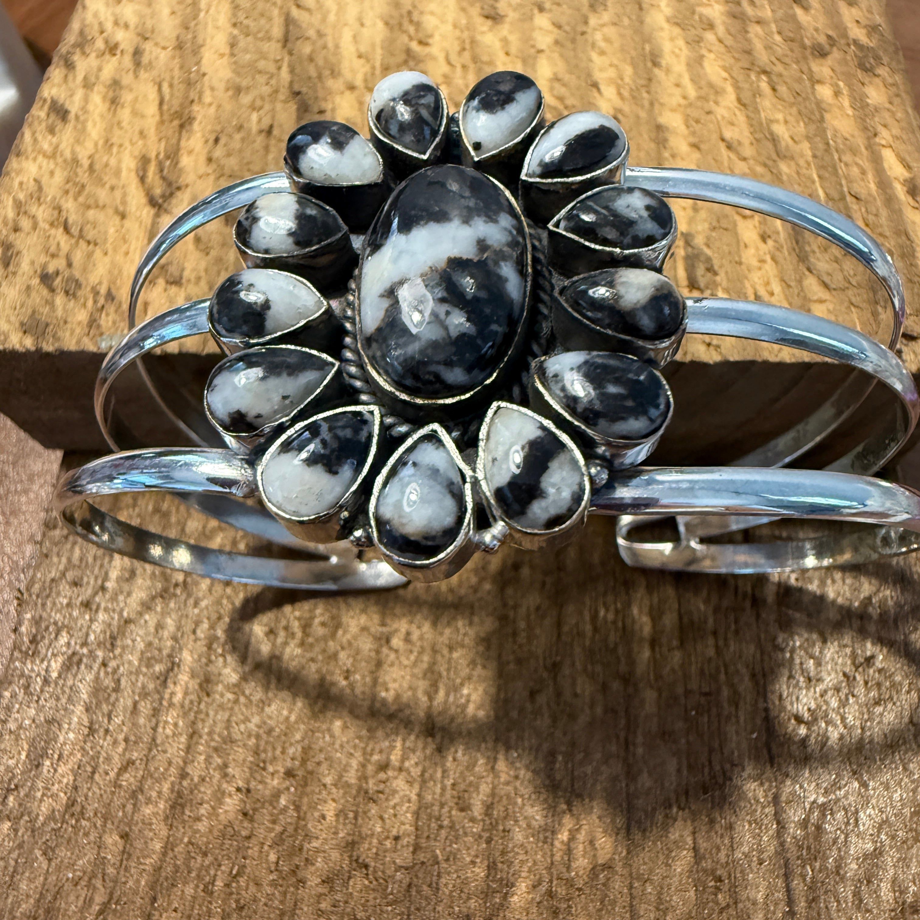 Other White Buffalo Dahlia Turquoise Adjustable Sterling Cuff Size ONE SIZE - 1 Thumbnail
