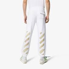 Off-White White Tape Diagonals Logo Sweatpants Size 28" / US 6 / IT 42 - 4 Thumbnail
