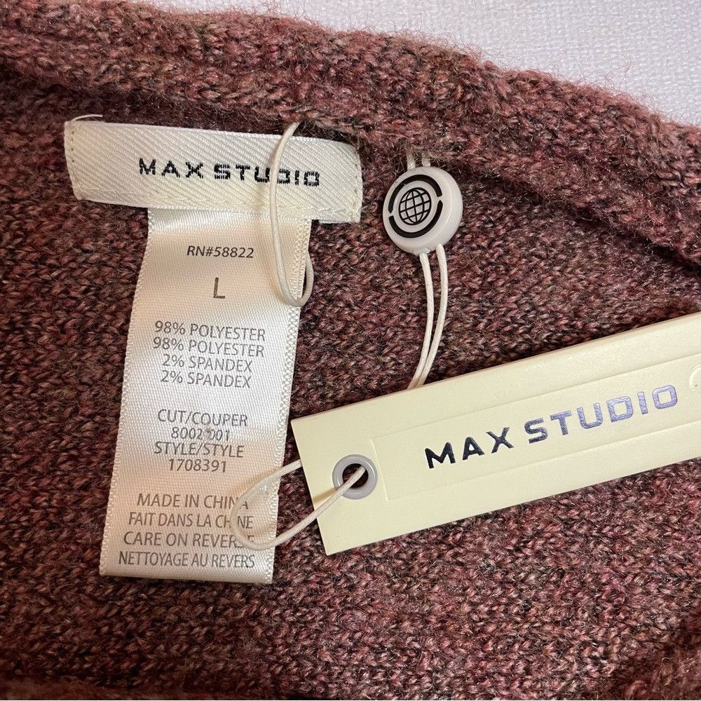 Other NWT New $98 Max Studio Bubble Sleeve Rose Sweater Size L Size L / US 10 / IT 46 - 7 Thumbnail
