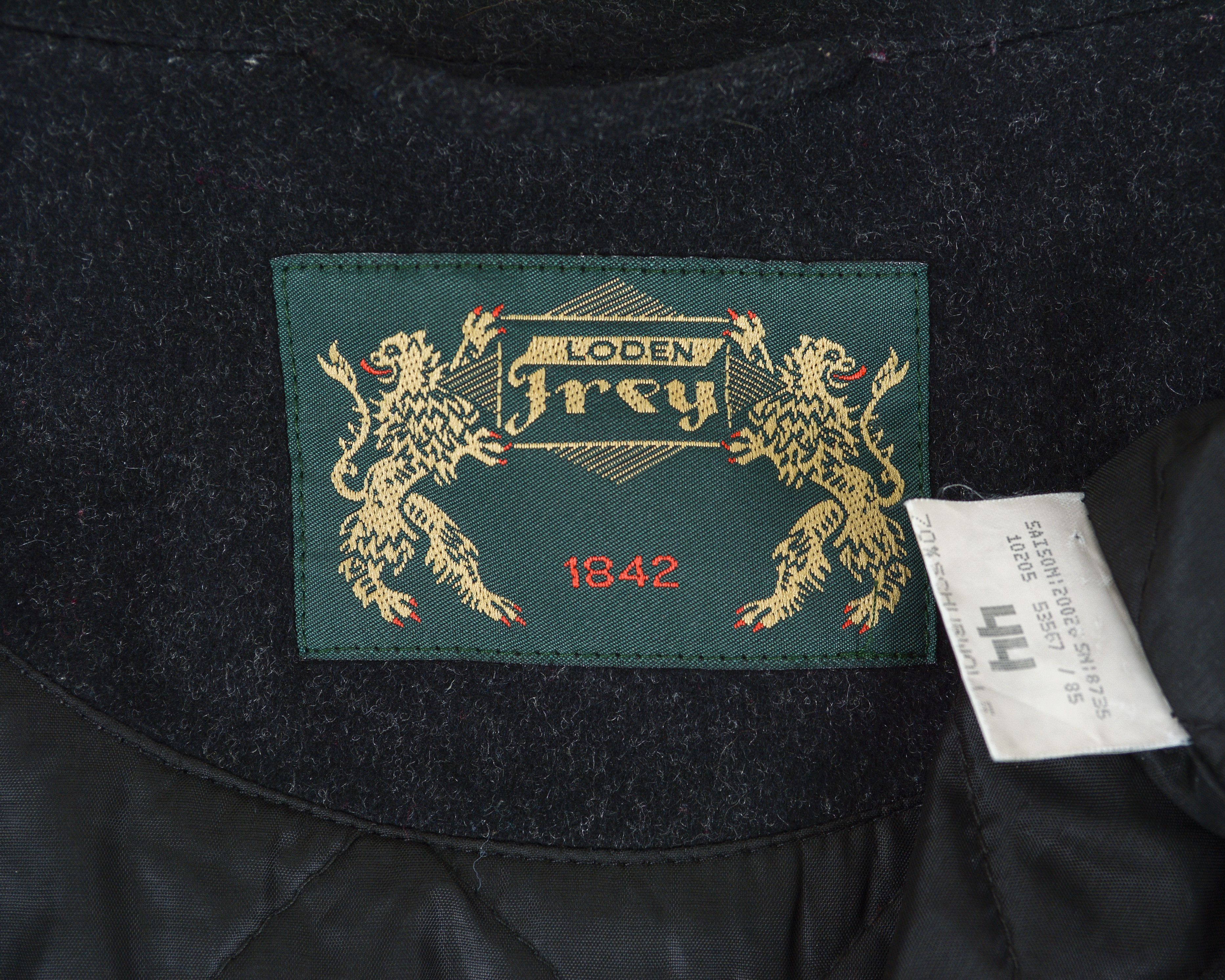 Other × Vintage Loden Frey Wool Cashmere Coat Full Zip Up Jacket Black Size L / US 10 / IT 46 - 7 Thumbnail