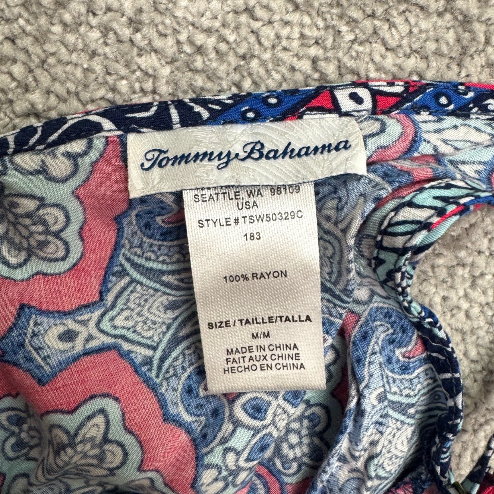 Tommy Bahama VINTAGE Tommy Bahama Paisley Wide Leg Jumpsuit Womens Medium Boho Summer Beach Resort Casual Size 32" / US 10 / IT 46 - 5 Thumbnail