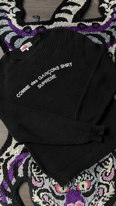 Supreme comme des hot sale garcons shirt sweater black