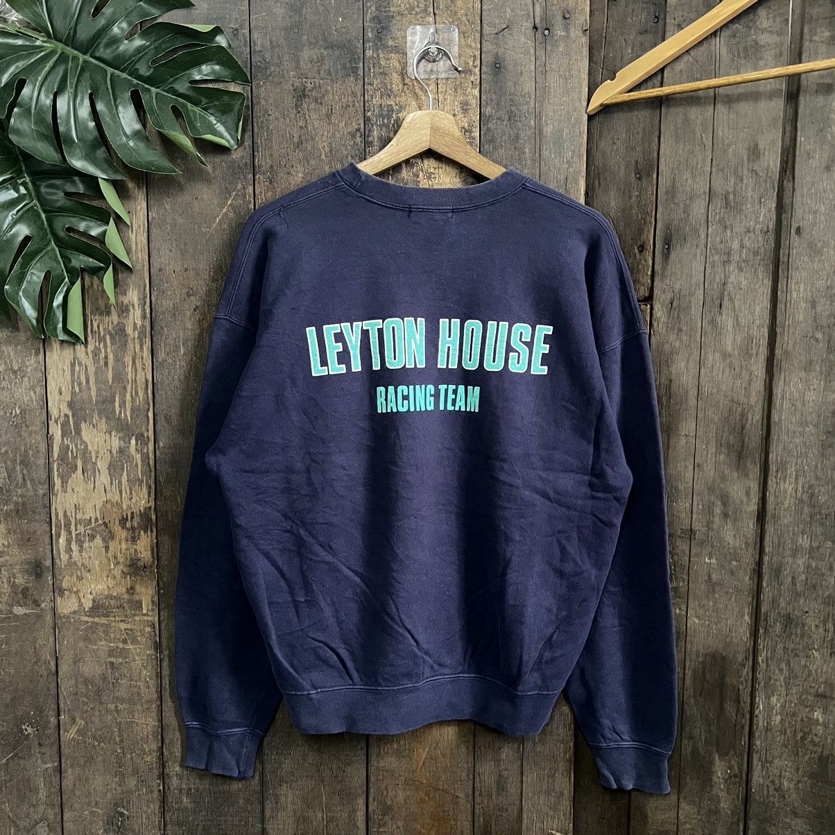 image of Racing x Vintage Leyton House Grandprix Team Crewneck in Navy, Men's (Size Medium)