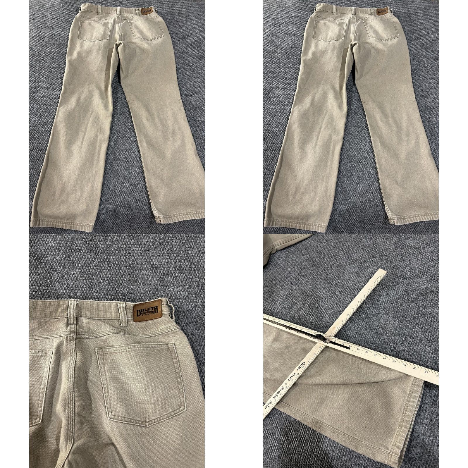 Duluth Trading Company Duluth Trading Co Pants Mens 36x34 Tan Canvas Work Jeans Utility Durable Size US 36 / EU 52 - 8 Thumbnail