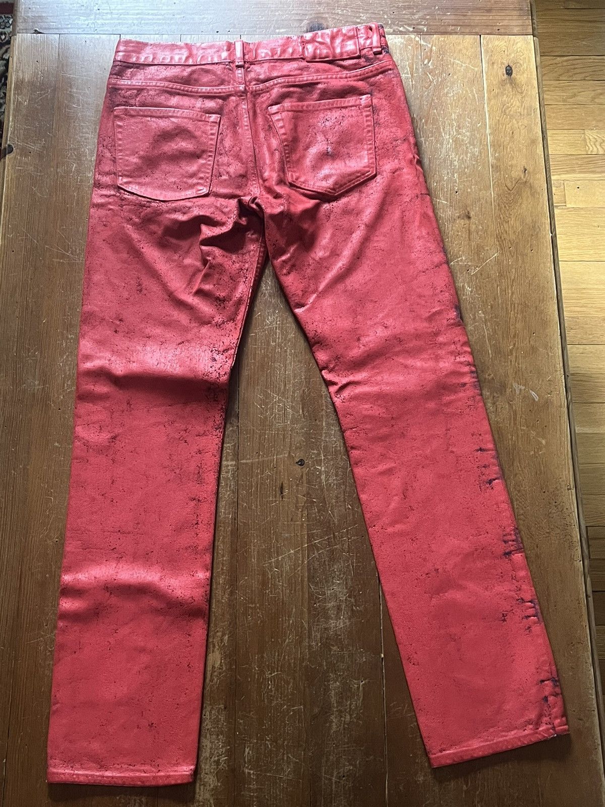 Maison Margiela Margiela H&M Red Paint Pants Size US 30 / EU 46 - 2 Thumbnail