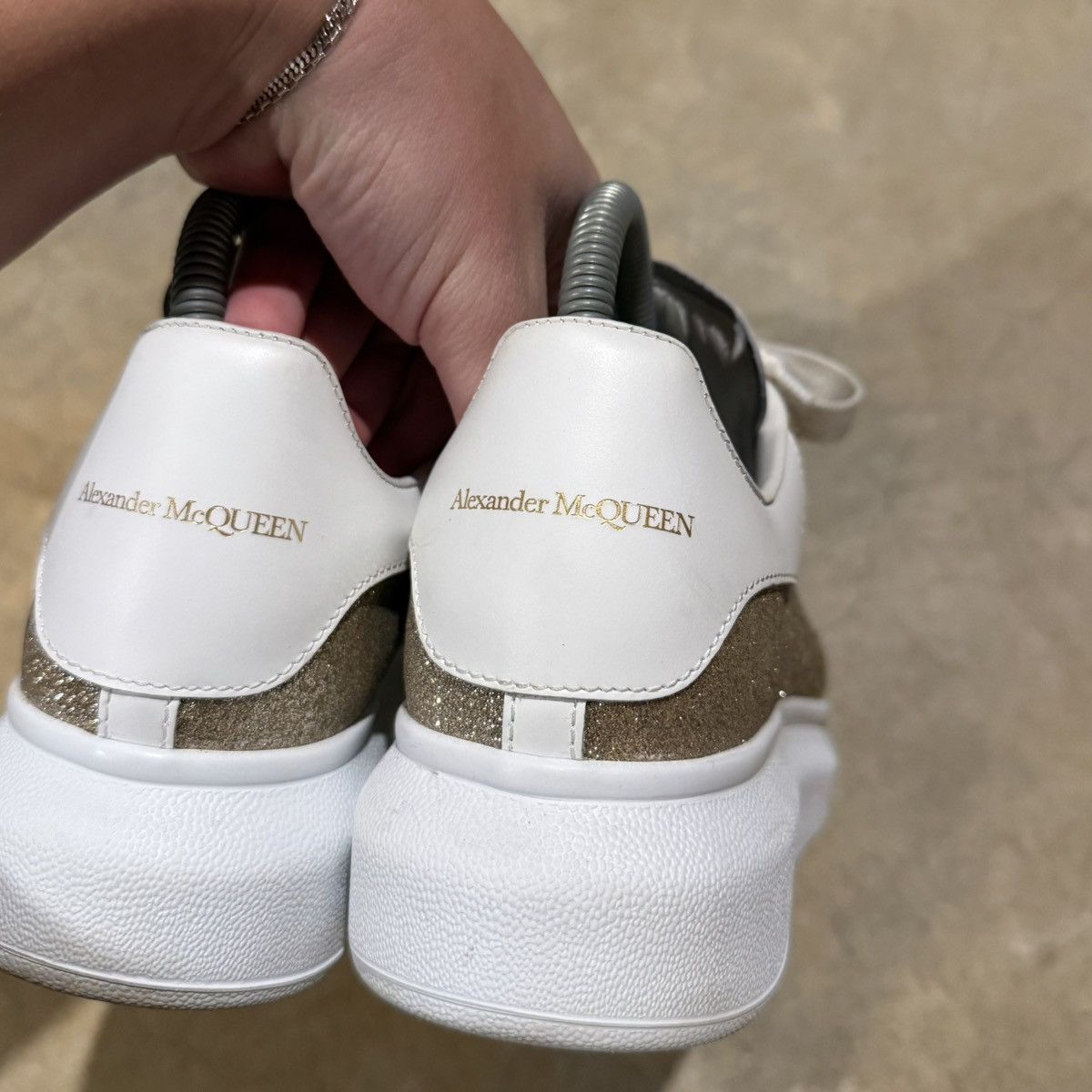 Alexander McQueen Alexander McQueen Oversized Sneaker Calico Gold Glitter US 6 Size US 6.5 / EU 39-40 - 7 Thumbnail