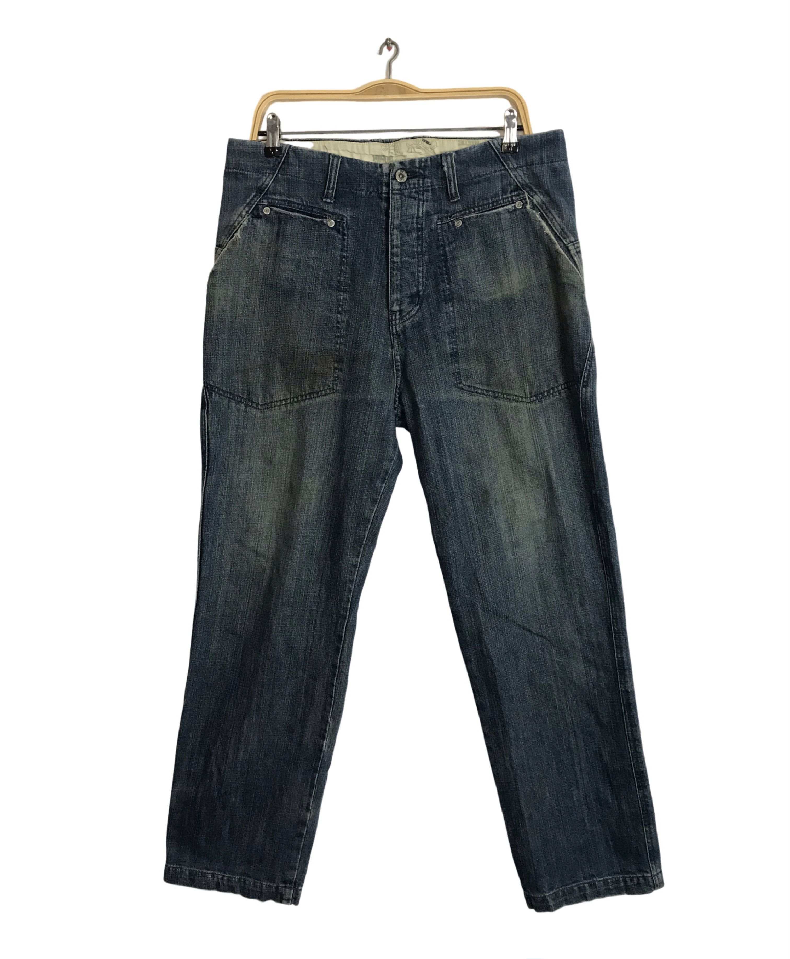 Mad Hedge Bushpant Indigo Denim Jeans Buttonfly Straight Cut