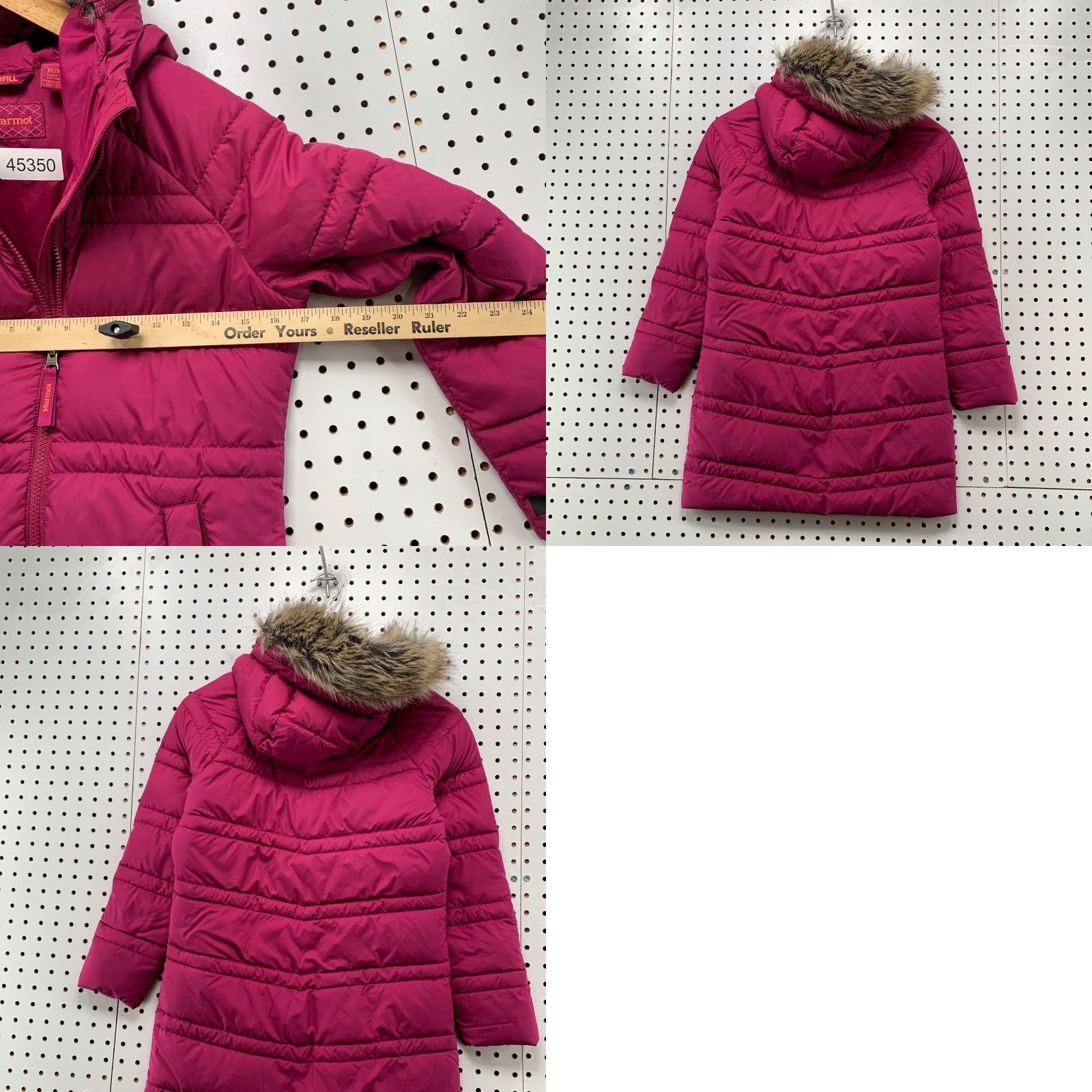 Marmot Marmot 700 Down Puffer Coat Womens Medium Pink Hooded Parka Cross-Check: Outdoor, Winter, Fall, Casual, Travel Size M / US 6-8 / IT 42-44 - 9 Thumbnail