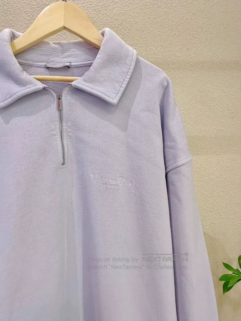 Dior Dior Letter Logo Embroidered Lavender Half-Zipper Sweatshi Size US M / EU 48-50 / 2 - 3 Thumbnail